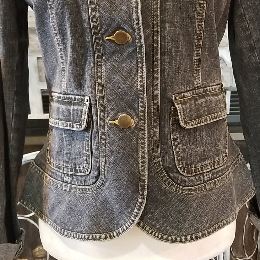 Loft Denim Jacket, Size 4 - Picture 3 of 9